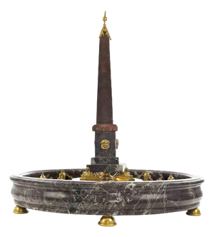 Italian Ormolu-Mounted Obelisk in Various Marbles, Italy, 19th Century
