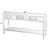 Modern Lark 65 in. W Rectangular Wood 3 Drawer Console Table with Lower Open Shelf, Washed Black For Sale - Image 3 of 8