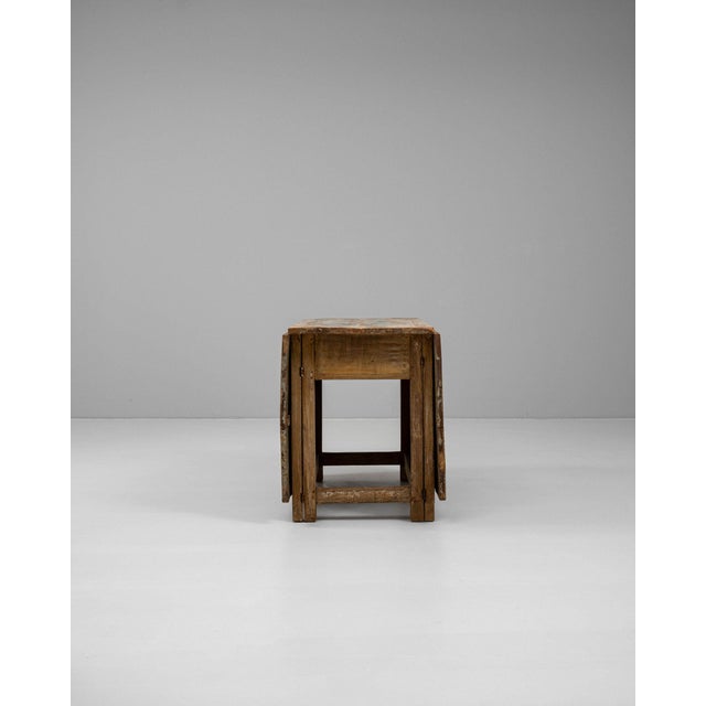 19th Century Sweden Traditional Antique White Wood Console Table For Sale - Image 4 of 11