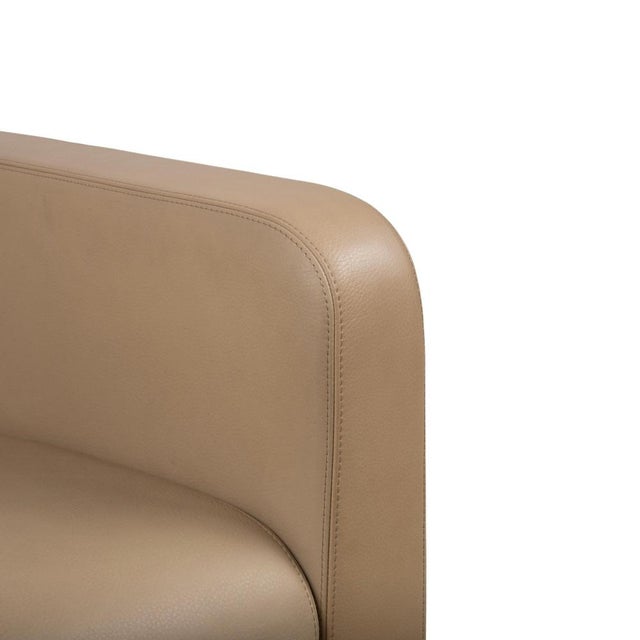 Modern Quant Armchair Leather Beige Sand by COR For Sale - Image 3 of 14