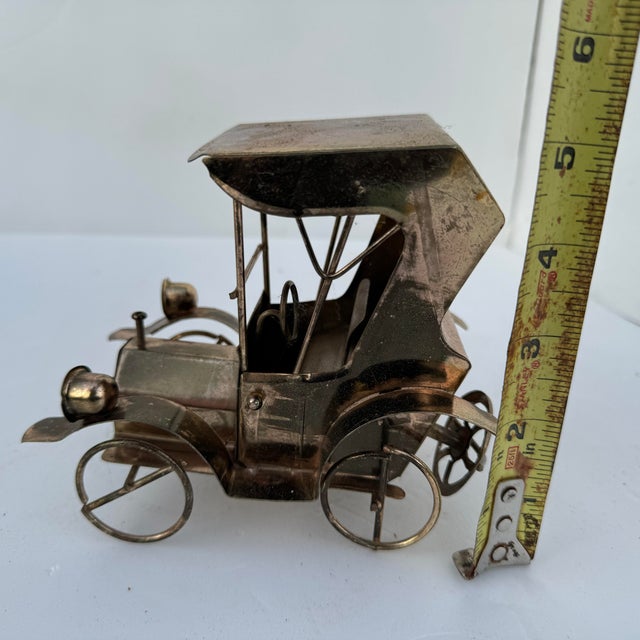 Vintage Copper Brass Model T Musical Car For Sale - Image 12 of 12