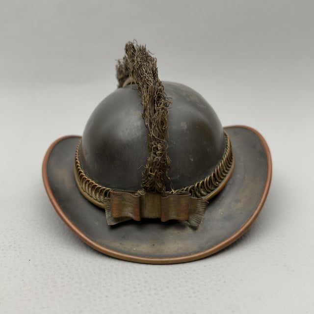 Antique Brass Helmet Inkwell, Early 1900s For Sale - Image 4 of 13