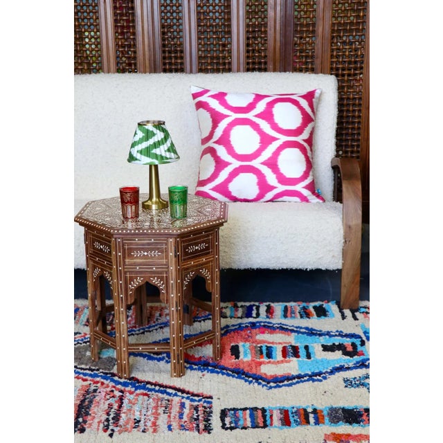 Velvet Ikat Pillow For Sale - Image 4 of 4