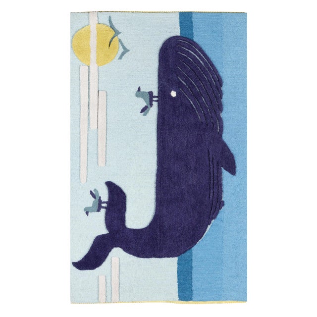 Novogratz by Momeni Atticus Noah in Blue Rug - 4'X6' For Sale