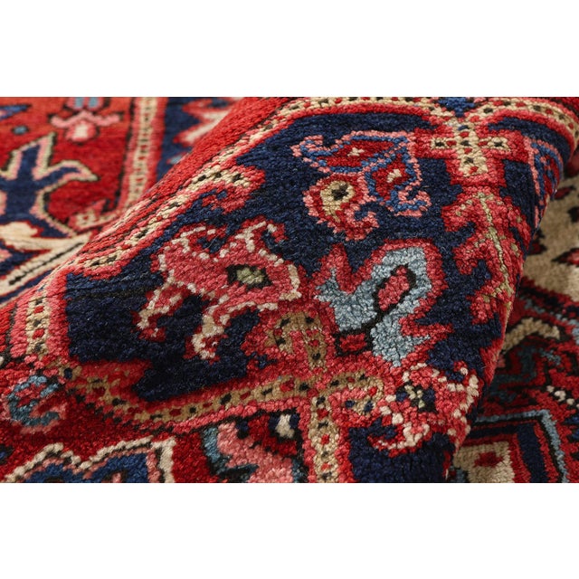 Antique Persian Heriz Rug, 07'11 X 10'11 For Sale In Dallas - Image 6 of 11