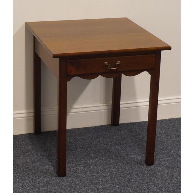 Madison Square Adams County Collection Solid Pennsylvania Cherry Early American Traditional 23" Accent End Table For Sale - Image 4 of 11