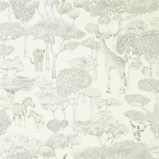Harlequin Shamwari Wallpaper in Chalk/Slate For Sale