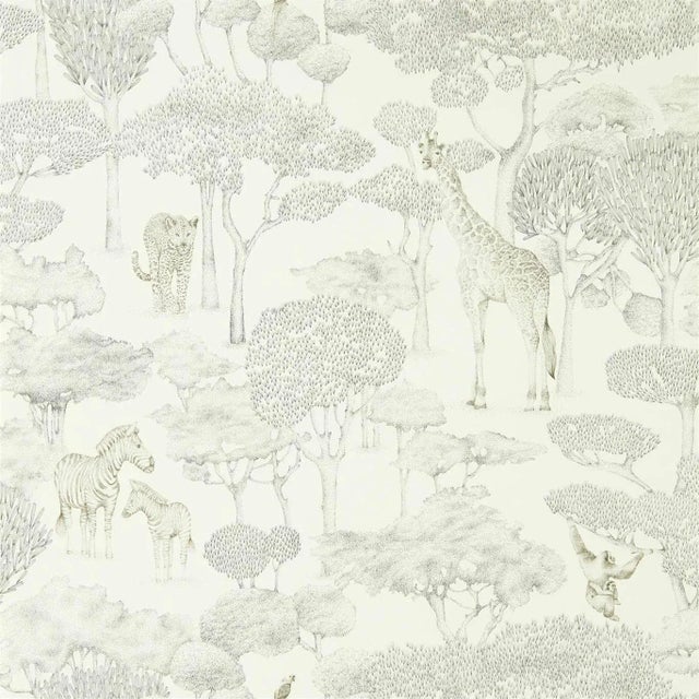 Harlequin Shamwari Wallpaper in Chalk/Slate For Sale