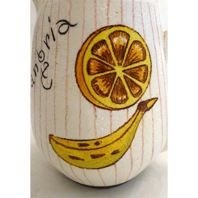 Large Earthenware Sangria Pitcher, 1950 For Sale - Image 10 of 12