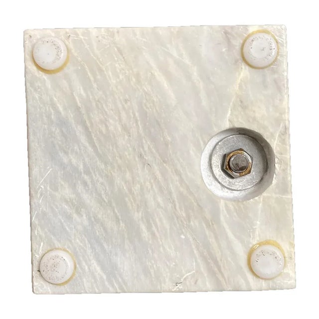 White Century Furniture Marble Block Drinks Table For Sale - Image 8 of 8