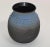 Mid-Century Modern Black & Blue American Raku Vase, Vessel Studio Art Pottery For Sale - Image 11 of 11