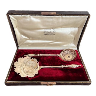 Louis Xv Style Strawberry Service in Silver and Vermeil, France, Henri Gabert , 1890s For Sale