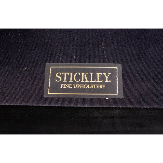 Stickley Inlaid Leather Cherry Cube Lounge Pub Chair For Sale - Image 15 of 15