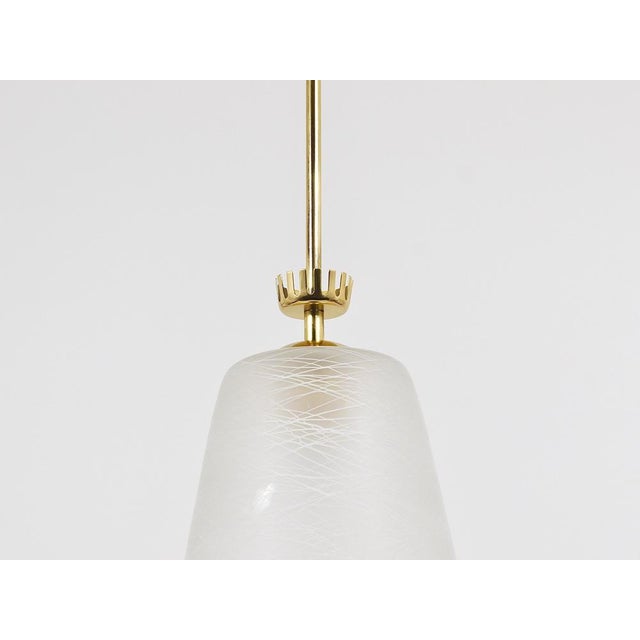 Mid-Century Brass Crown Pendant Lamp Lantern in the style of Gio Ponti, Italy, 1950s For Sale - Image 15 of 18
