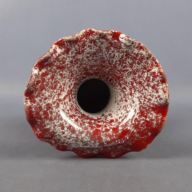 Vintage Ceramic Majolica Vase, 1960s For Sale - Image 9 of 14