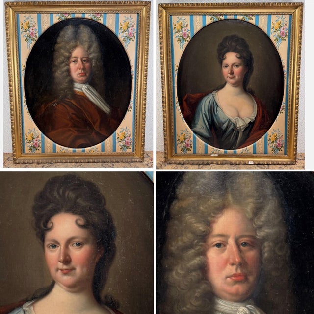 Portrait of a Baroque Lady Early 18th Century English School Oil on Canvas For Sale - Image 11 of 18