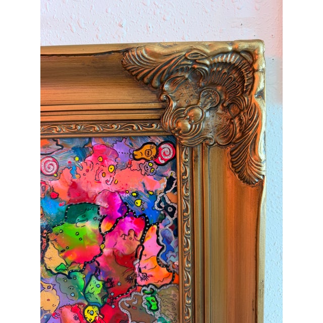 Paint Original Abstract Painting Serg Graff "Butterfly Madness " Surreal Fantasy, Coa For Sale - Image 7 of 10