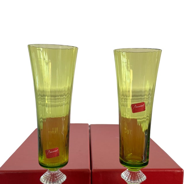 Set of 2 Baccarat Mille Nuits Flutissimo Champagne Crystal Flutes – Brand New in Box For Sale - Image 9 of 10