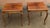 French Provincial 20th C. Handcrafted Bookmatched Brazilian Rosewood Provincial Side Tables, Pair For Sale - Image 3 of 11