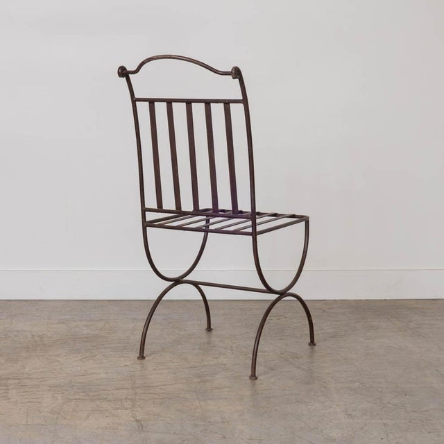 1940s French Iron Dining Chairs, Set of 4 For Sale - Image 9 of 16