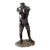 Vintage Nude Male Black Hard Clay Sculpture Glazed Torso For Sale