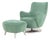 Vladimir Kagan Barrel Swivel Chair and Ottoman For Sale