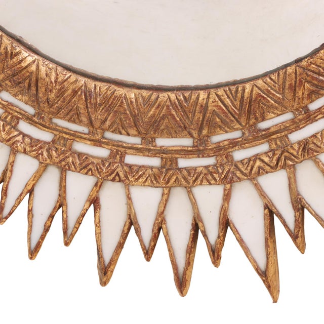 Early 21st Century An Ivory Glass & Resin Convex Mirror, in the Manner of Line Vautrin. Contemporary. For Sale - Image 5 of 5
