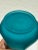 Cerulean Art Glass Vase -Vintage Mid Century Tall Turquoise Cerulean Blue Frosted (Sea Glass) For Sale - Image 8 of 8