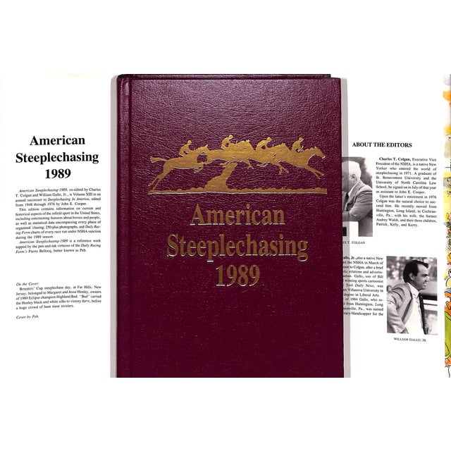 COLGAN, Charles T. [editor] [432] pp. National Steeplechase and Hunt Association 1989 9 1/4" x 6 1/4" Cover artwork by Peb...