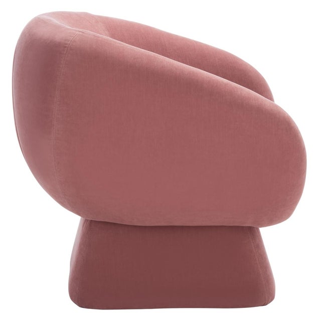 Wood Kiana Modern Accent Chair - Dusty Rose For Sale - Image 7 of 8