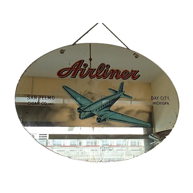 Decorative Airliner Mirror, 1950s For Sale