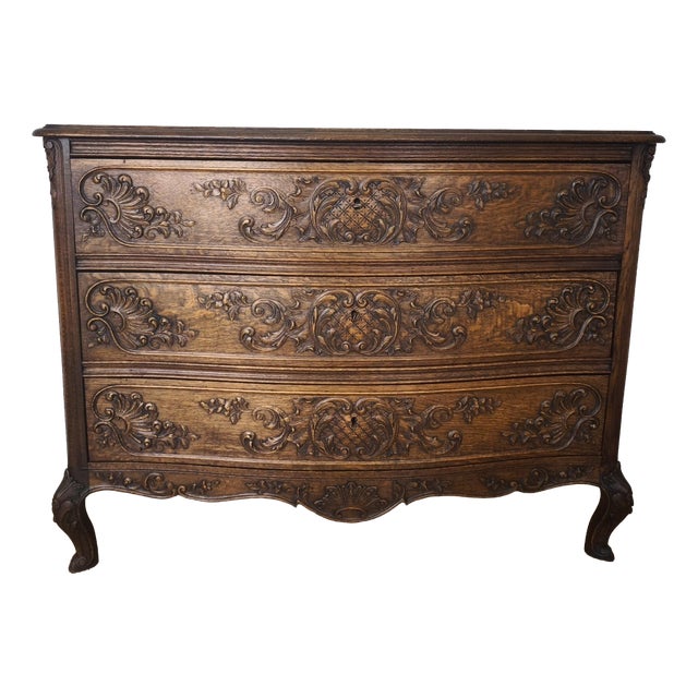 French Louis XVI Chest of Drawers in Oak For Sale
