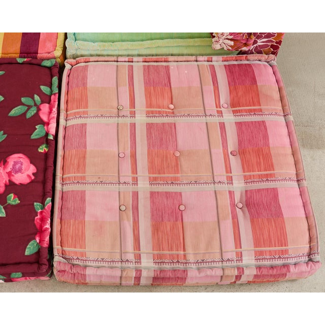 Textile Mah Jong Eight Piece by Hans Hopfet for Roche Bobois For Sale - Image 7 of 18