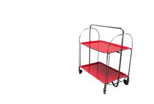 Vintage German Foldable Service Cart, Housebar or Side Table, 1970s