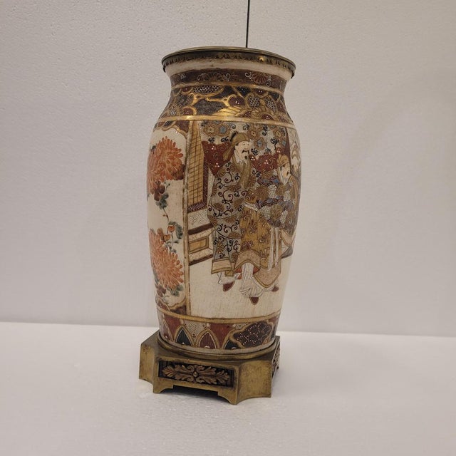 Japanese Vase with Ormolu and Satsuma Porcelain, 1880 For Sale - Image 14 of 17
