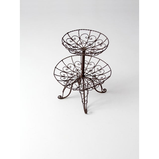 Vintage Wrought Iron Tiered Stand Chairish