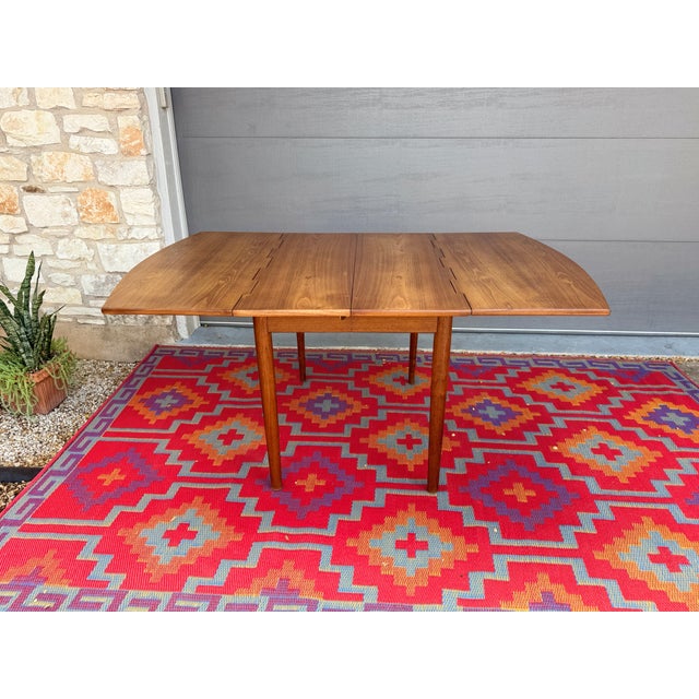 1950s Drexel Parallel Drop-Leaf Dining Table Walnut Mid-Century Modern For Sale - Image 12 of 15
