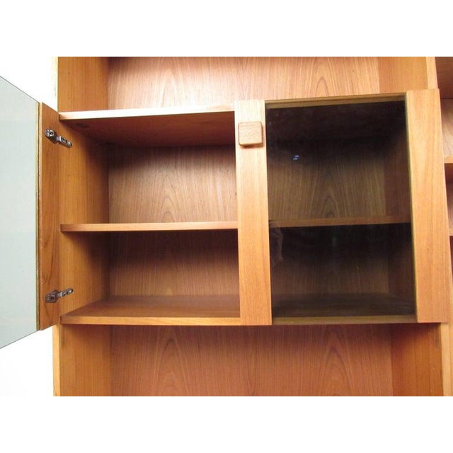 1970s Scandinavian Modern Teak Wall Unit For Sale - Image 9 of 11