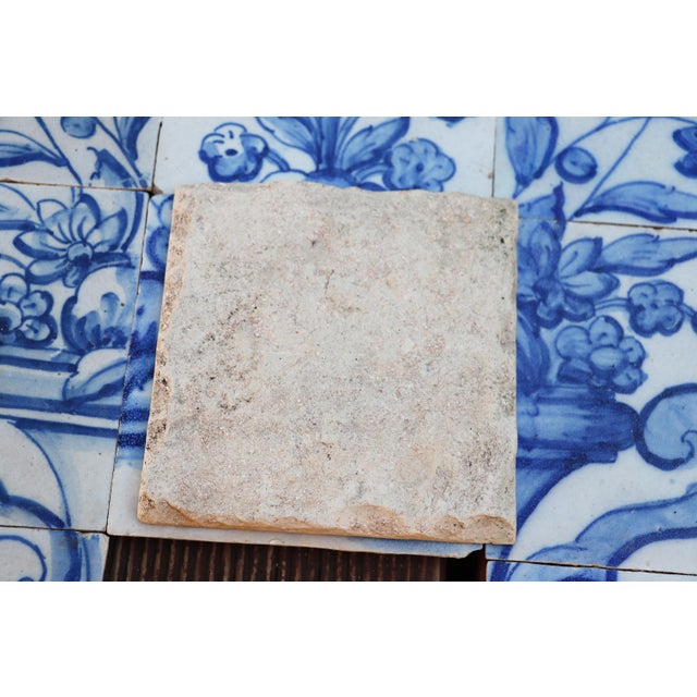 Tile Mural Panel Depicting a Baroque Jardinière With Flowers, Portuguese, 18th Century For Sale - Image 12 of 12