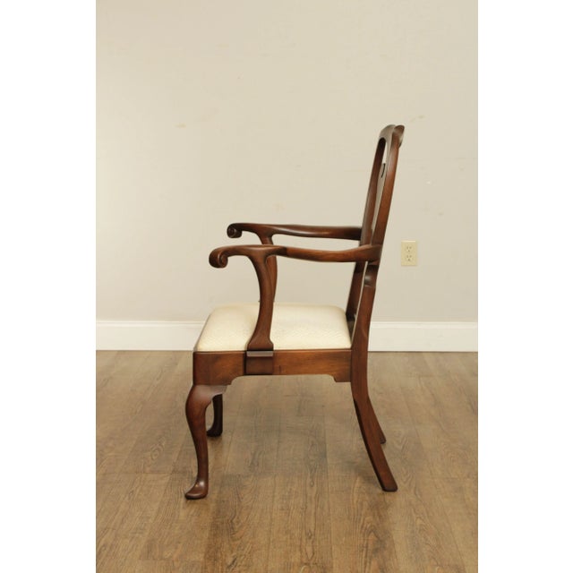 Brown Kittinger Colonial Williamsburg Queen Anne Mahogany Arm Chair For Sale - Image 8 of 13
