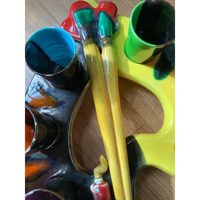 Modern Ceramic Color Pallet Created by Vallaurais Pottery Company Circa 1990’s For Sale - Image 3 of 4