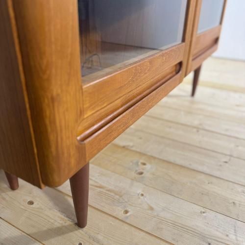 Vintage Teak Bookcase with Glass Doors from Dyrlund, 1960s For Sale - Image 13 of 15