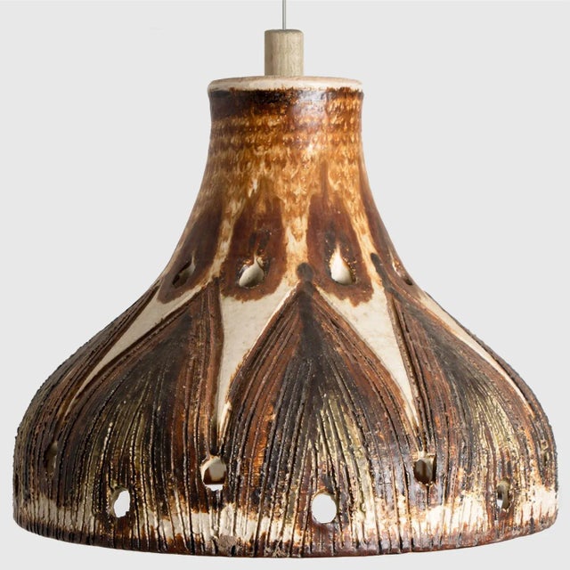 Ceramic Pendant Light, Denmark, 1970 For Sale - Image 3 of 11