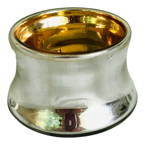 1950s Traditional Bohemian Mercury Glass Salt Cellar