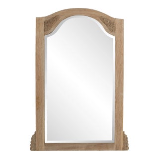 19th Century French Oak Art Nouveau Wall Mirror For Sale