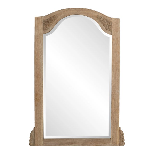 19th Century French Oak Art Nouveau Wall Mirror For Sale