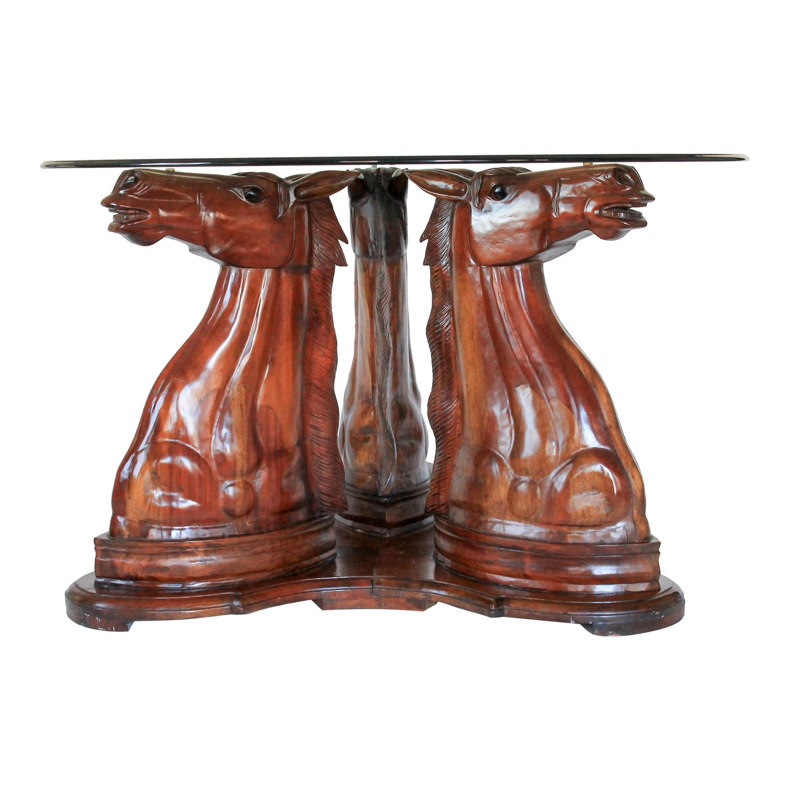 Equestrian Carved Wood Dining Table Chairish