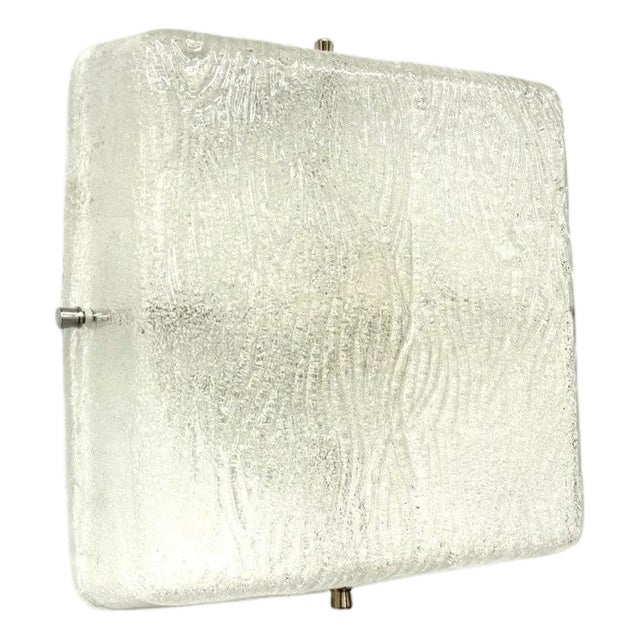 Vintage Wall Lamp in Glass from Kalmar, 1960s For Sale