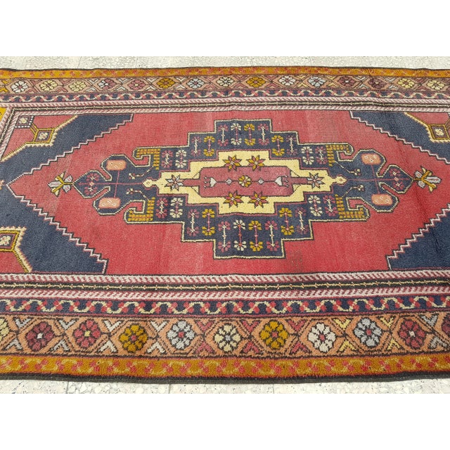 Ruby Red Vintage Red Turkish Taspinar Rug 4'11" X 9'7" For Sale - Image 8 of 10