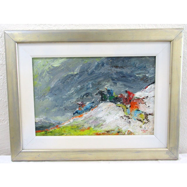Signed and Framed Ken Nishi 1991 Abstract Oil Painting